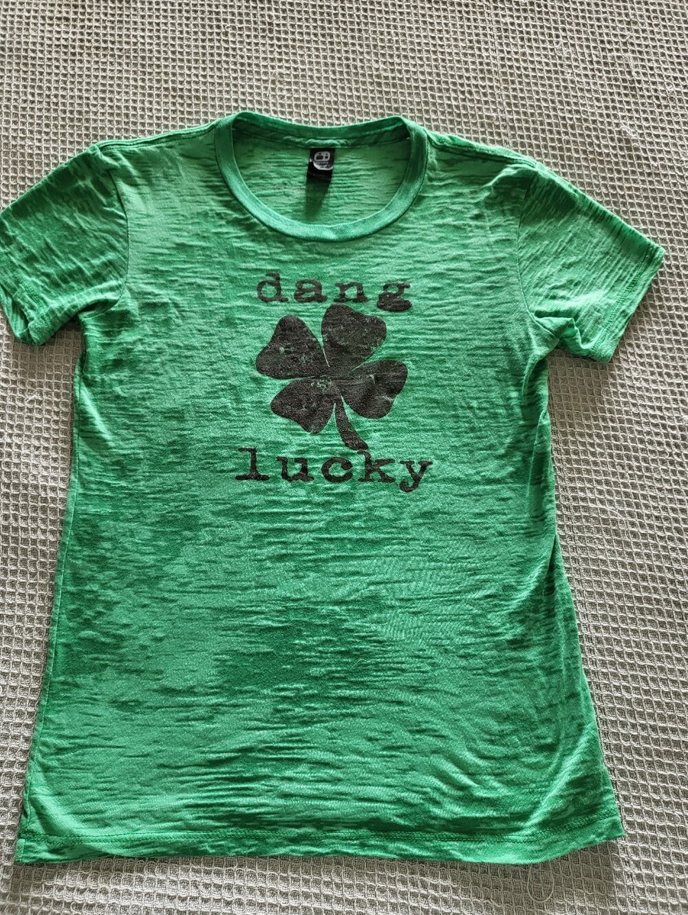 Alternative Girls' Bright Green 'dang lucky' Clover Graphic Tee